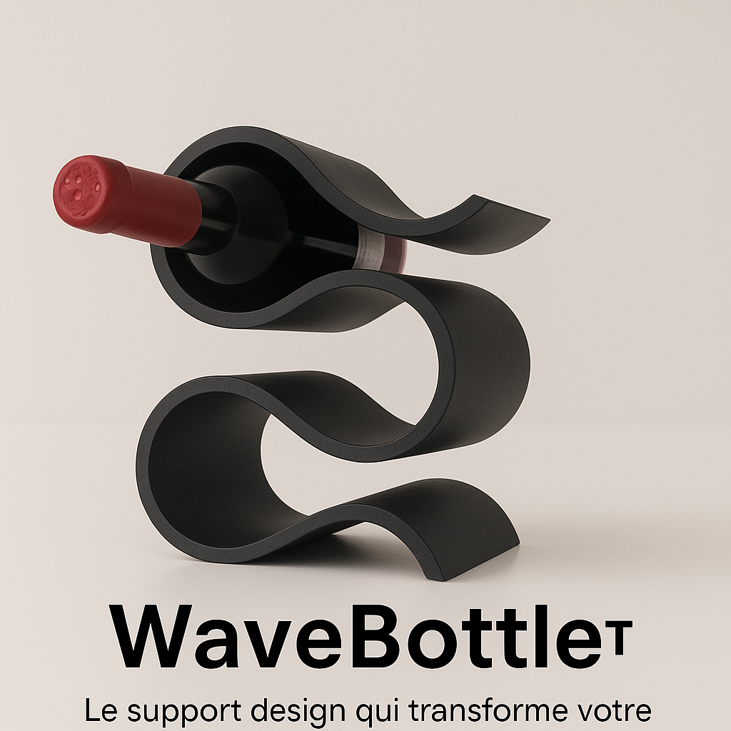 WaveBottle™ – Support Ondulé Design pour Bouteille