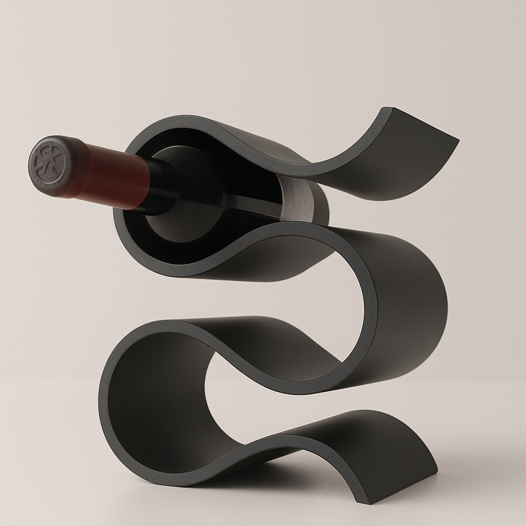 WaveBottle™ – Support Ondulé Design pour Bouteille