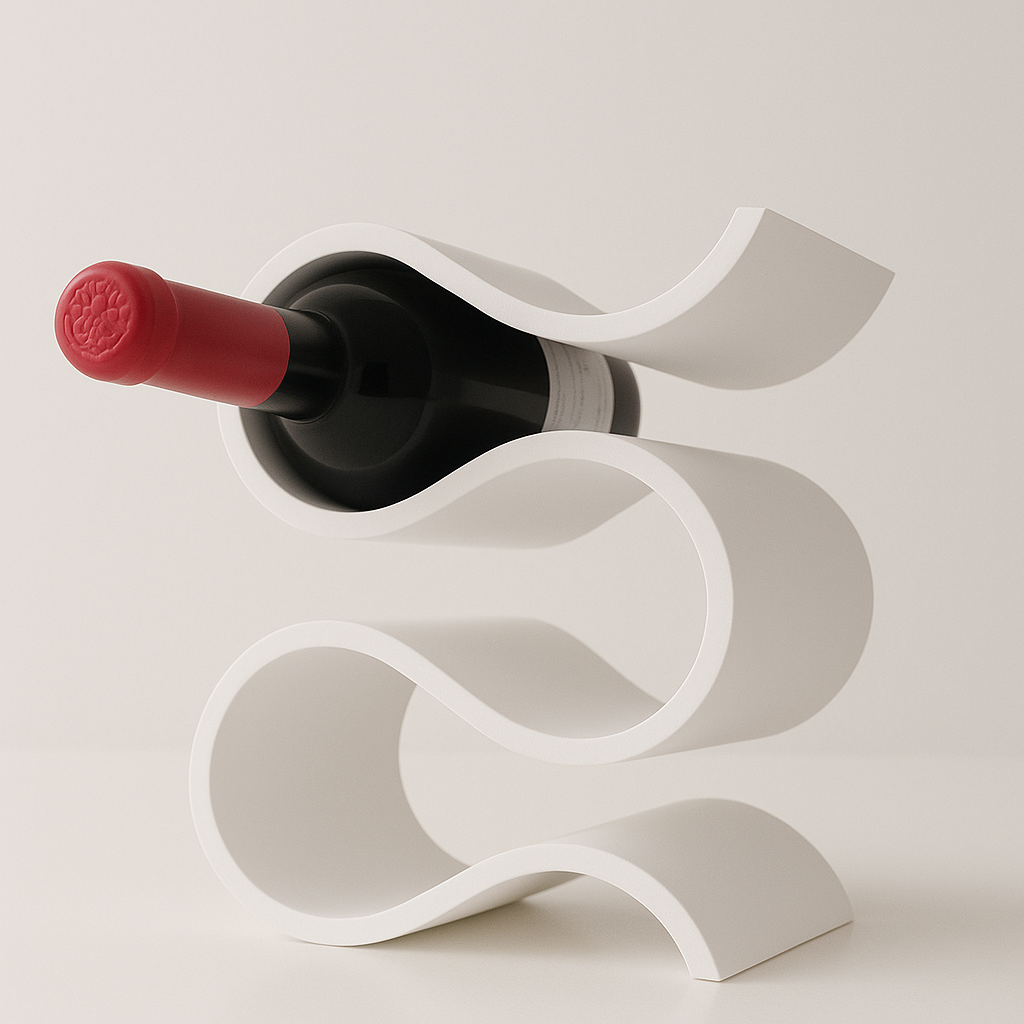 WaveBottle™ – Support Ondulé Design pour Bouteille