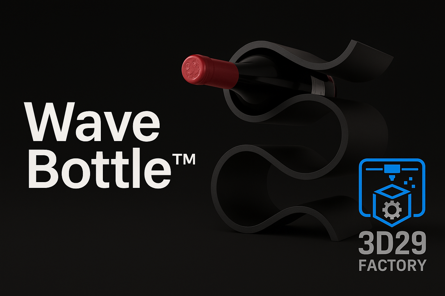 WaveBottle™ – Support Ondulé Design pour Bouteille