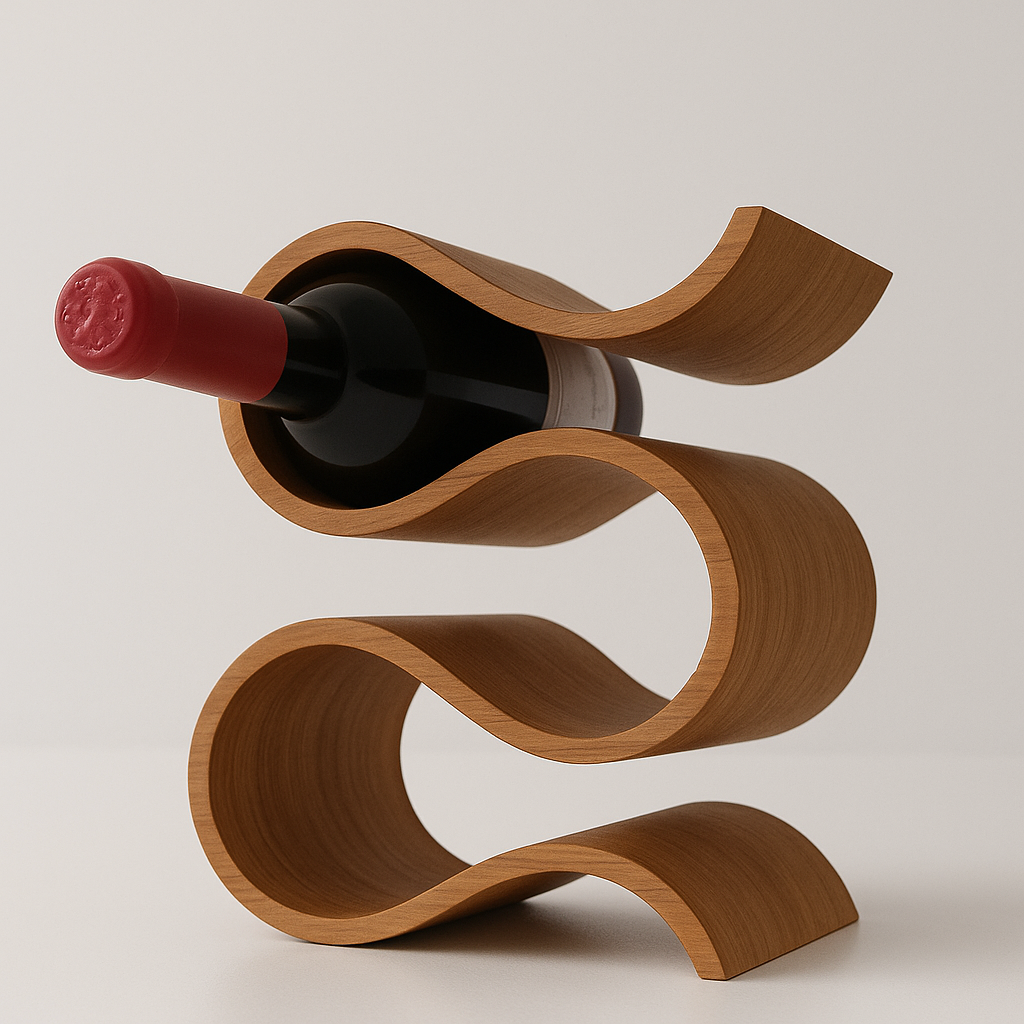WaveBottle™ – Support Ondulé Design pour Bouteille