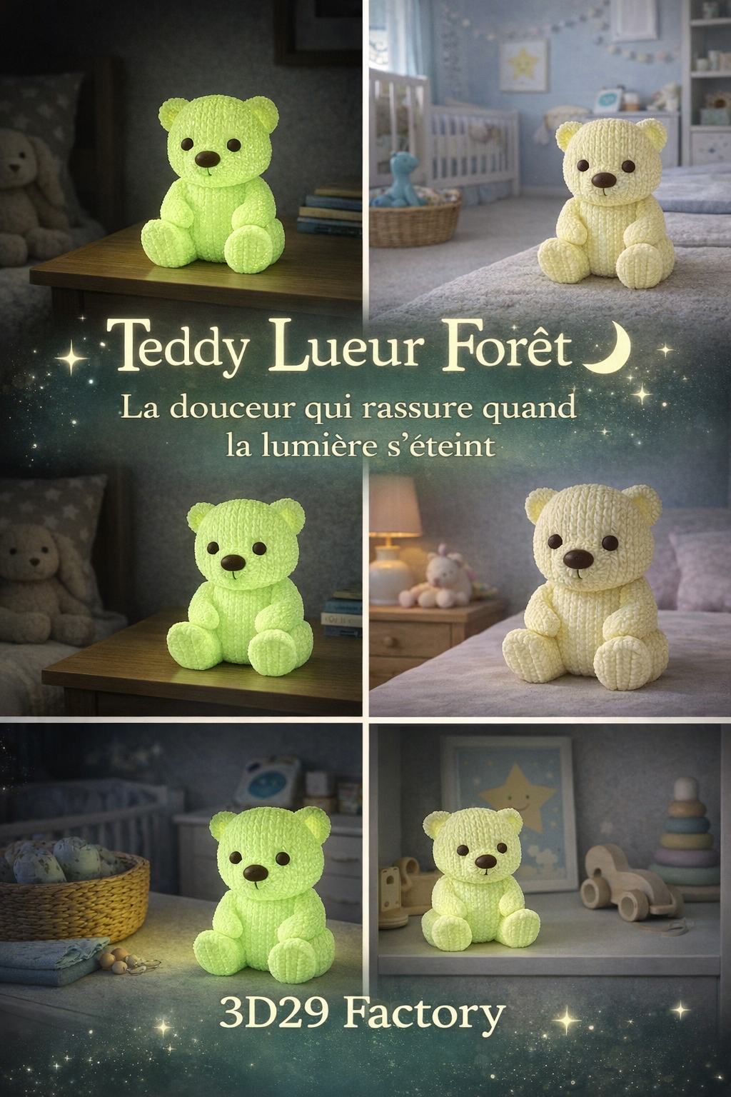 🧸✨ Teddy Lueur Forêt