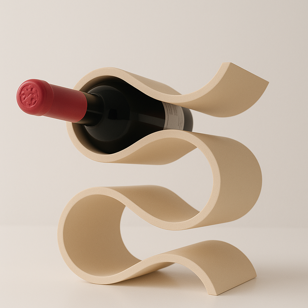 WaveBottle™ – Support Ondulé Design pour Bouteille